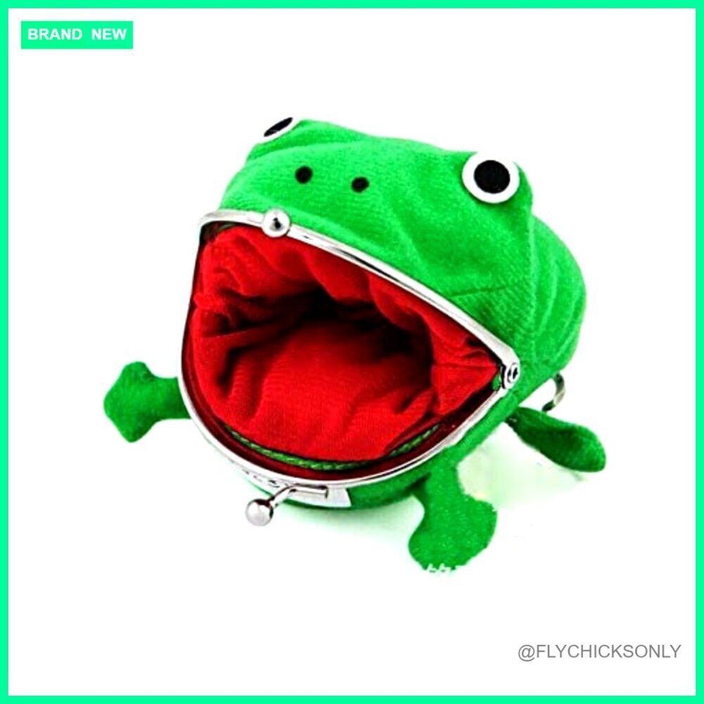 Plush Anime Frog Coin Purse Mini Wallet Cute Pouch for Cosplay